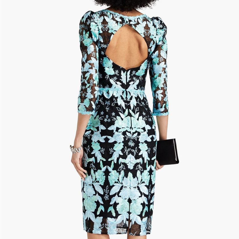 NWT Marchesa Note Cutout EmbroideredTulle Dress - Picture 5 of 16